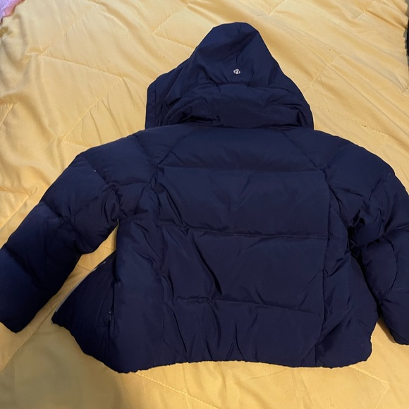Girls Navy blue polo puffer coat - Picture 2 of 4